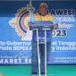 Ketgam : Gubernur Sulawesi Tenggara, H. Ali Mazi, SH saat memberikan sambutan pada Kejuaraan Panahan Sulawesi Tenggara Open Archery 2023